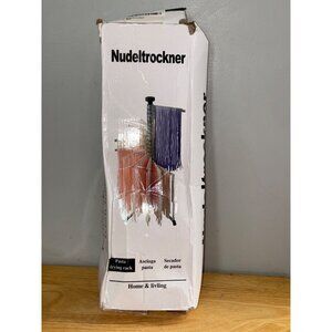 Red Collapsible Pasta Drying Rack With 16 Arms For Homemade Noodles